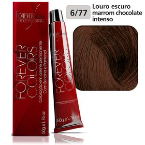 Coloração Forever Colors Marrom 6-77 Louro Escuro Marrom Chocolate Intenso
