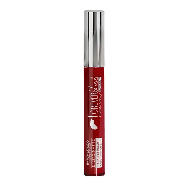 Batom-Matte-Liquido-Forever-Liss-Vermelho-Escuro