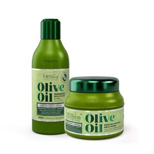 Kit Umectação Capilar Olive Oil Shampoo 300ml E Máscara 250g Forever Liss