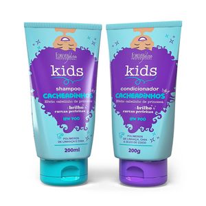 Kit Shampoo E Condicionador Infantil Para Cabelos Cacheados Forever Kids