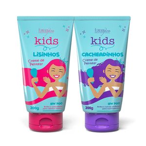 Kit Creme De Pentear Infantil Cabelos Lisos E Cacheados Forever Kids