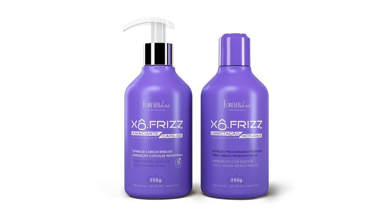 Kit Amaciante Capilar e Umectação Noturna Xô Frizz