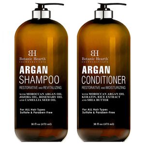 Botanic Hearth Shampoo E Condicionador Com Queratina, Restaurador E Hidratante, Sem Sulfato Para Todos Os Tipos De...