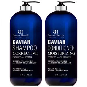 Shampoo E Condicionador Caviar Lareira Botânica Cabelos Tintos Homens Mulheres 473ml 2x