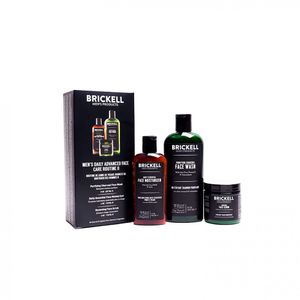 Brickell Men's Kit Skincare Masculino Com Hidratante, Esfoliante E Limpador Facial