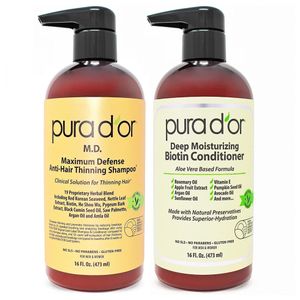 Pura D'or Shampoo E Condicionador 473 Ml Reduz A Queda De Cabelo E Mantém A Saúde Do Couro Cabeludo