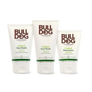 Bulldog Kit Skincare Facial Para Homens Com Sabonete, Hidratante E Esfoliante