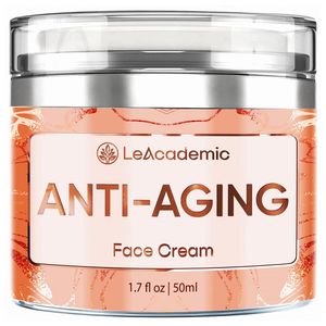 Leacademic Creme Facial Orgânico Anti Idade Dia E Noite Com Vitamina E Para Mulheres, 50 Ml