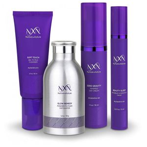 Nxn Kit Skincare Cuidados Com A Pele 4 Produtos Anti Envelhecimento Hidratante, Limpador Suave, Esfoliante Em Pó E ...