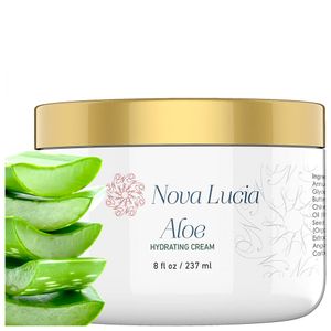 Nova Lucia Creme Anti Idade Com Aloe E Vera Para Corpo E Rosto, 237g