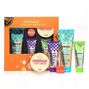 Springsugar Kit Cuidados Com A Pele Completo Peças De Creme Para As Mãos, Loção Para O Corpo, Creme Para Os Pés E Másc...