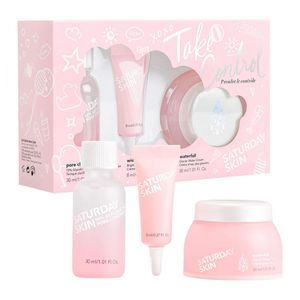 Saturday Kit Skincare Completo Tônico Clareador De Poros, Água Termal E Creme Para Os Olhos