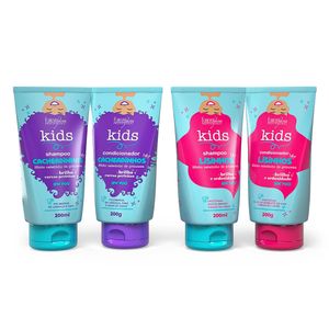 Kit Shampoo E Condicionador Infantil Cabelos Lisos E Cacheados Forever Kids